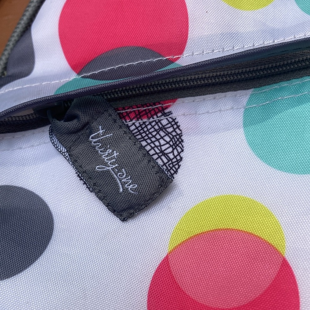 Thirty-One Circle Pattern Nylon Backpack - image 3